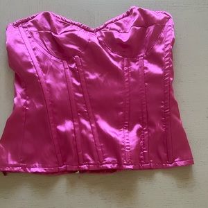Pretty little thing hot pink corset